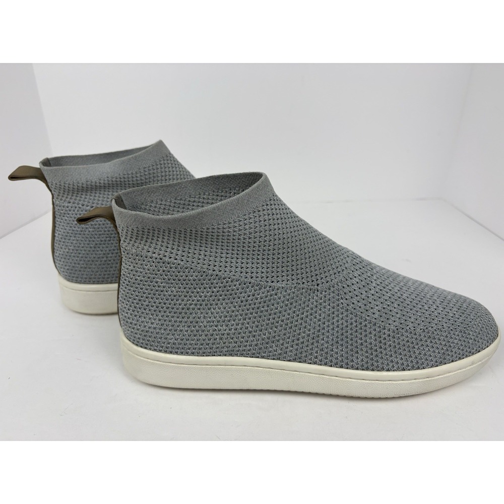 Eileen Fisher Point Recycled Knit Sneakers Shoes Gray Stretch Women's Size 9.5.